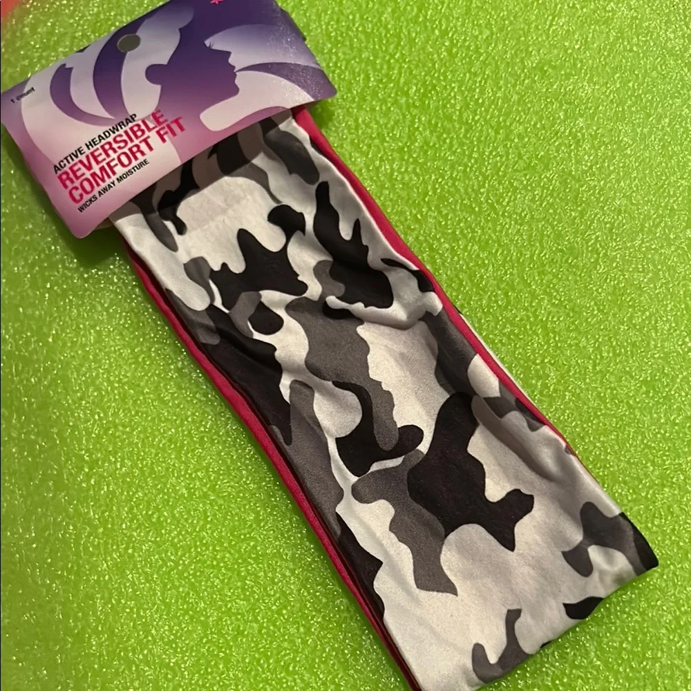 Active Headwrap Reversible Comfort Fit Camoflouge